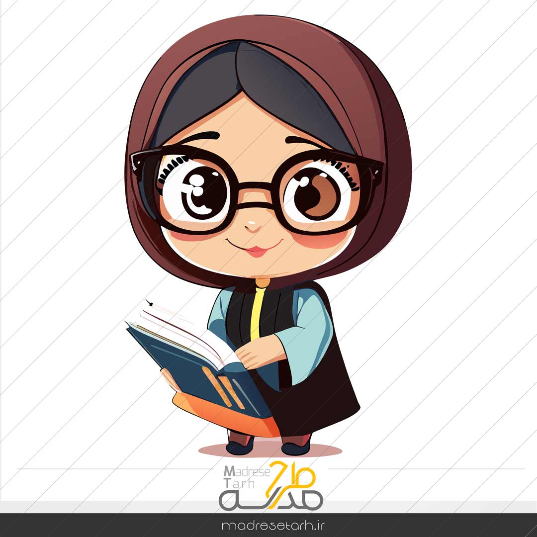 وکتور کارتونی لایه باز دانش آموز