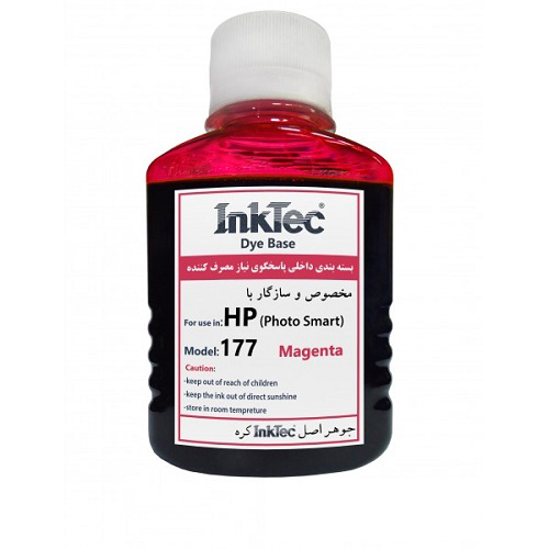 جوهر 100ml اینکتک داخلی 177 قرمز اچ پی Inktec 100ml ink HP 177 magenta