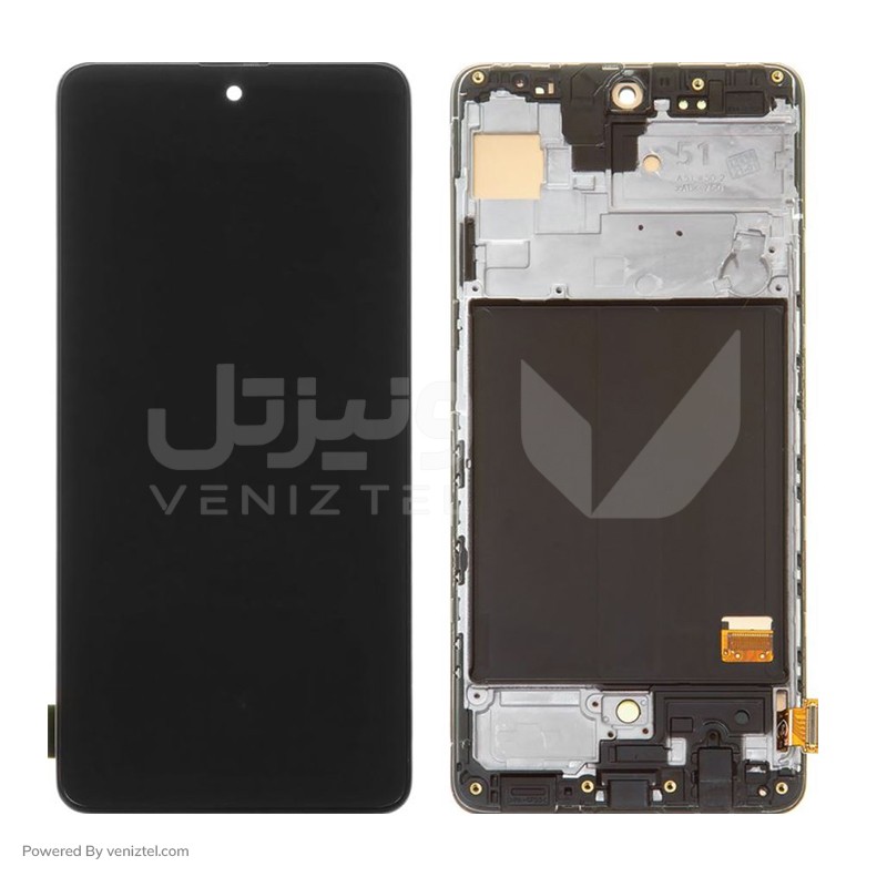 تاچ و ال سی دی با فریم اصلی شرکتی سامسونگ (Service Pack) مدل LCD Samsung A51 + F