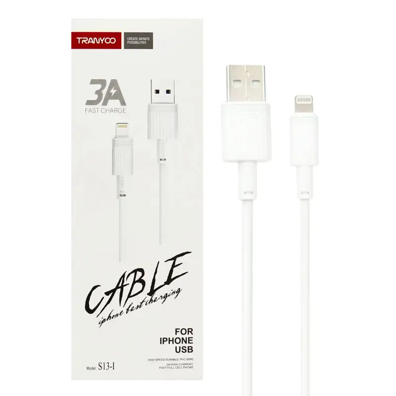 کابل تبدیل USB به لایتنینگ ترانیو مدل S13I