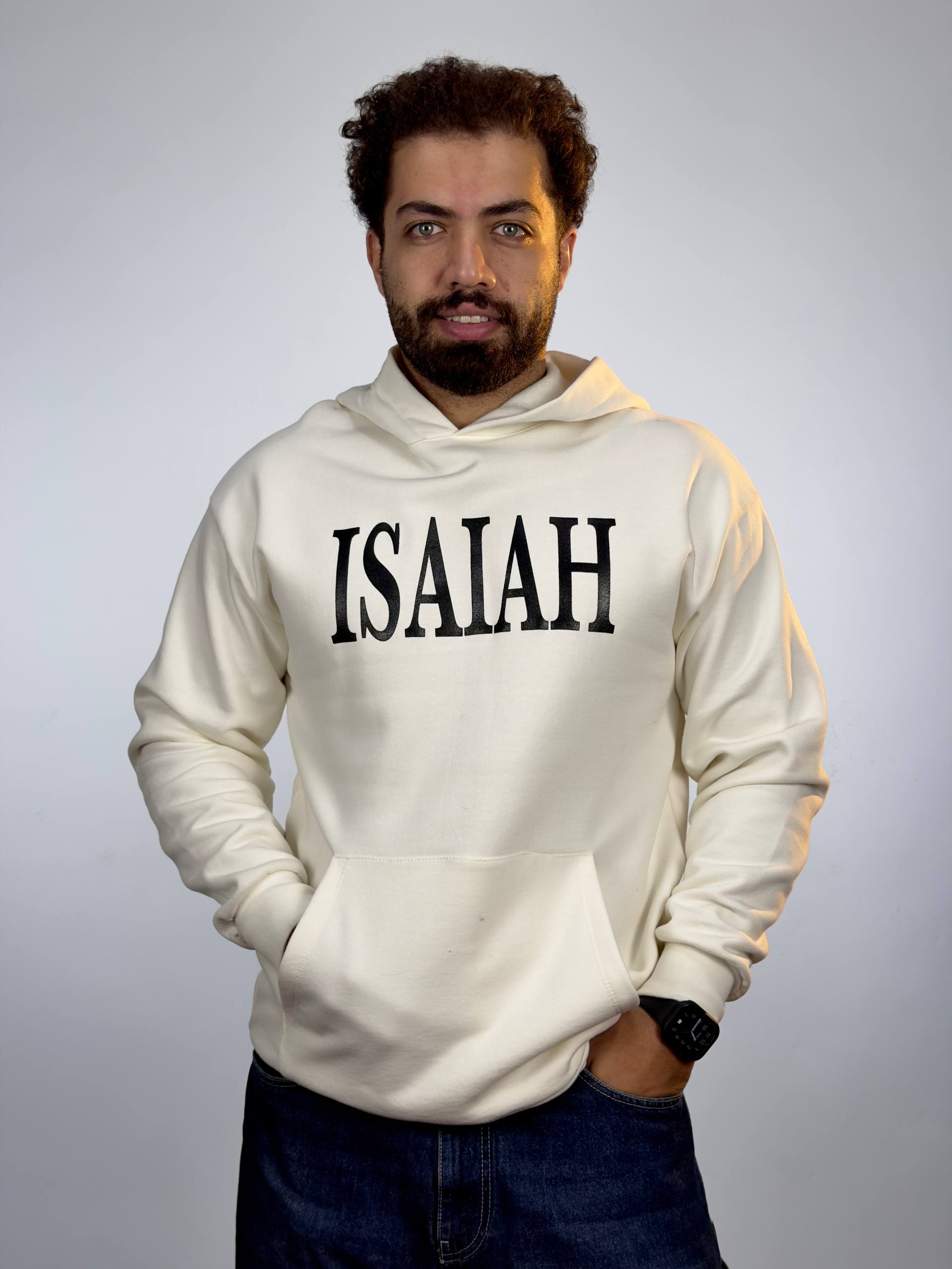 هودی چاپی ISALAH - سفید, XL