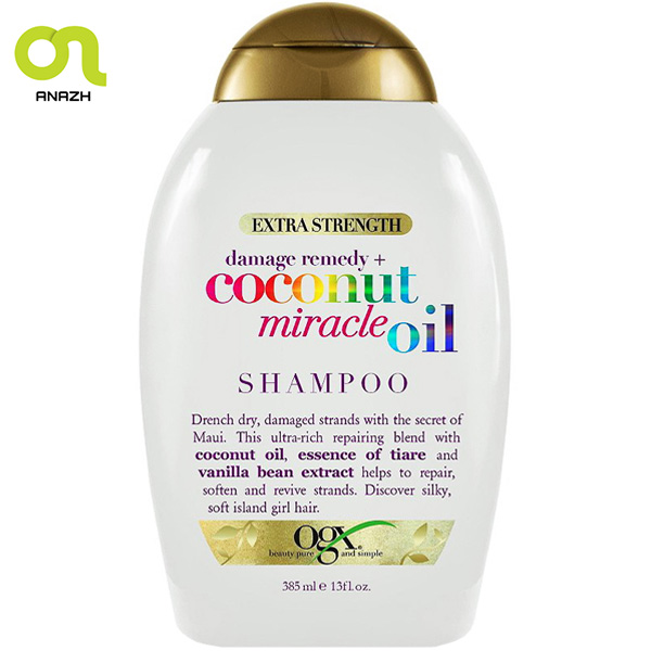 شامپو مو او جی ایکس مدل Coconut Miracle Oil حجم 385 میلی لیتر-اناژ