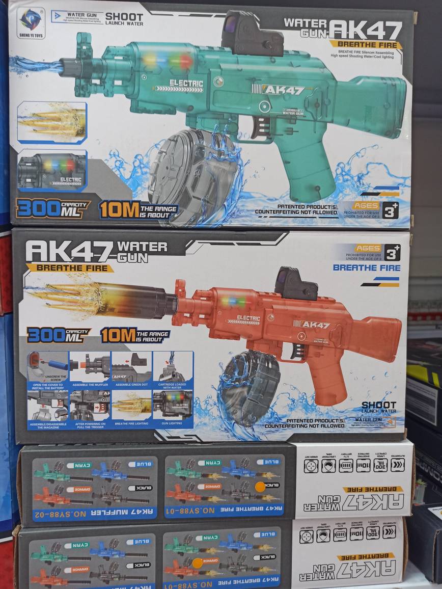 تفنگ آبپاش کلاش AK47 چراغ دار