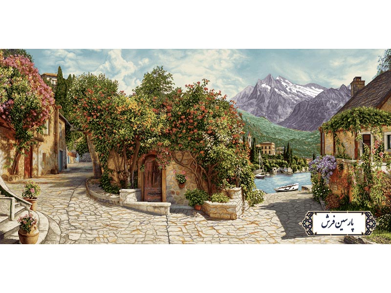 نخ و نقشه تابلو فرش کوچه های رو به ساحل - کد NV940