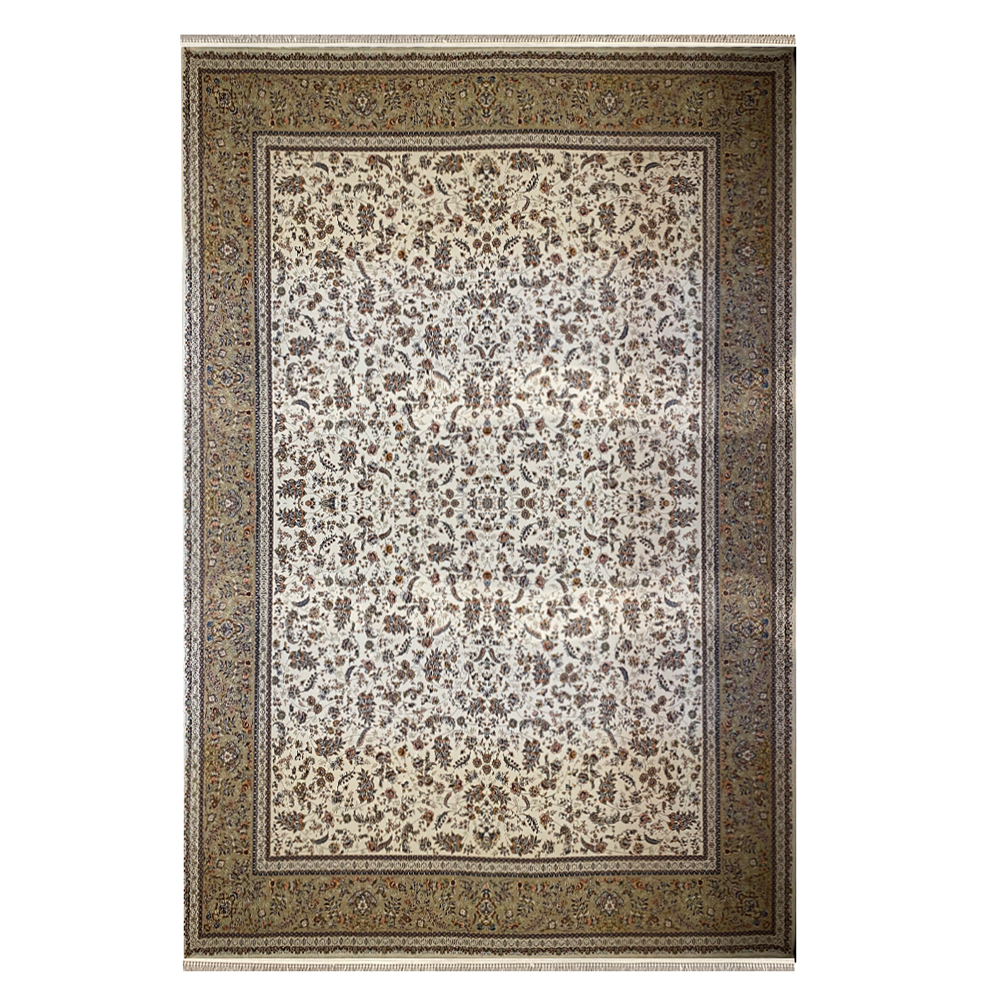 فرش ماشینی 1500 شانه زمینه کرم SH-1524