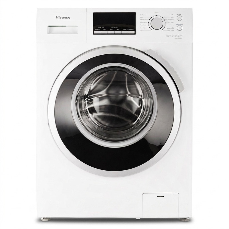 ماشین لباسشویی هایسنس مدل WFH8012D ظرفیت 8 کیلوگرم - سفید