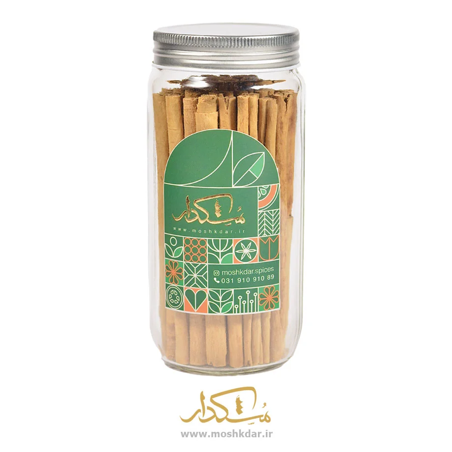دارچین سیلان شیشه‌ بزرگ 150 گرمی