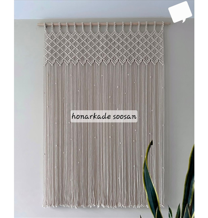 پرده مکرومه کد 158 برند گره چی و رنگ دلخواه