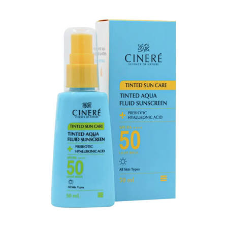 فلوئید ضد آفتاب SPF50 سینره بژ طبیعی مناسب انواع پوست 50 میلی لیتر