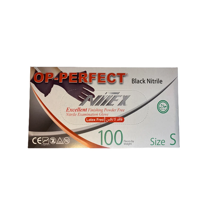 دستکش نیتریل مشکی مدل نیتکس سایز S