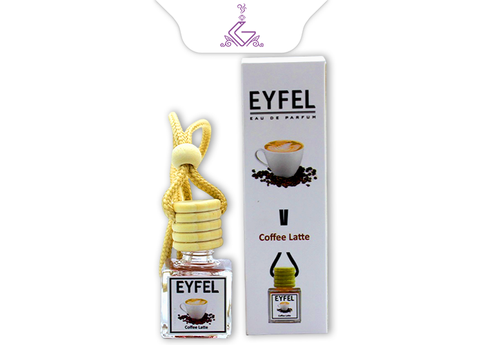 خوشبو کننده ماشینی آویز (شیشهای)کافه لته COFFEE LATTE برند ایفل EYFEL