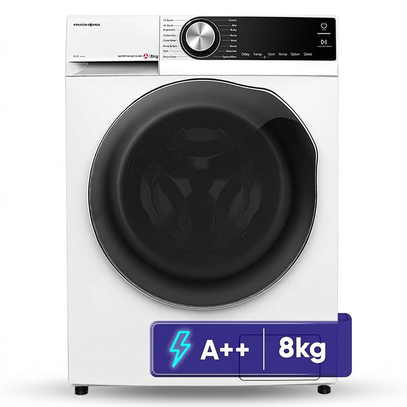 ماشین لباسشویی 8 کیلوگرم اتوماتیک پاکشوما مدل U-8 - تیتانیومی