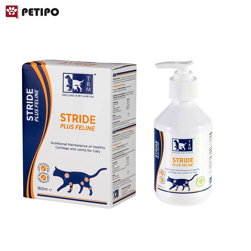 شربت مکمل ویژه مفاصل و غضروف گربه استراید پلاس تی آر ام (TRM Stride Plus Feline) وزن 160میلی لیتر