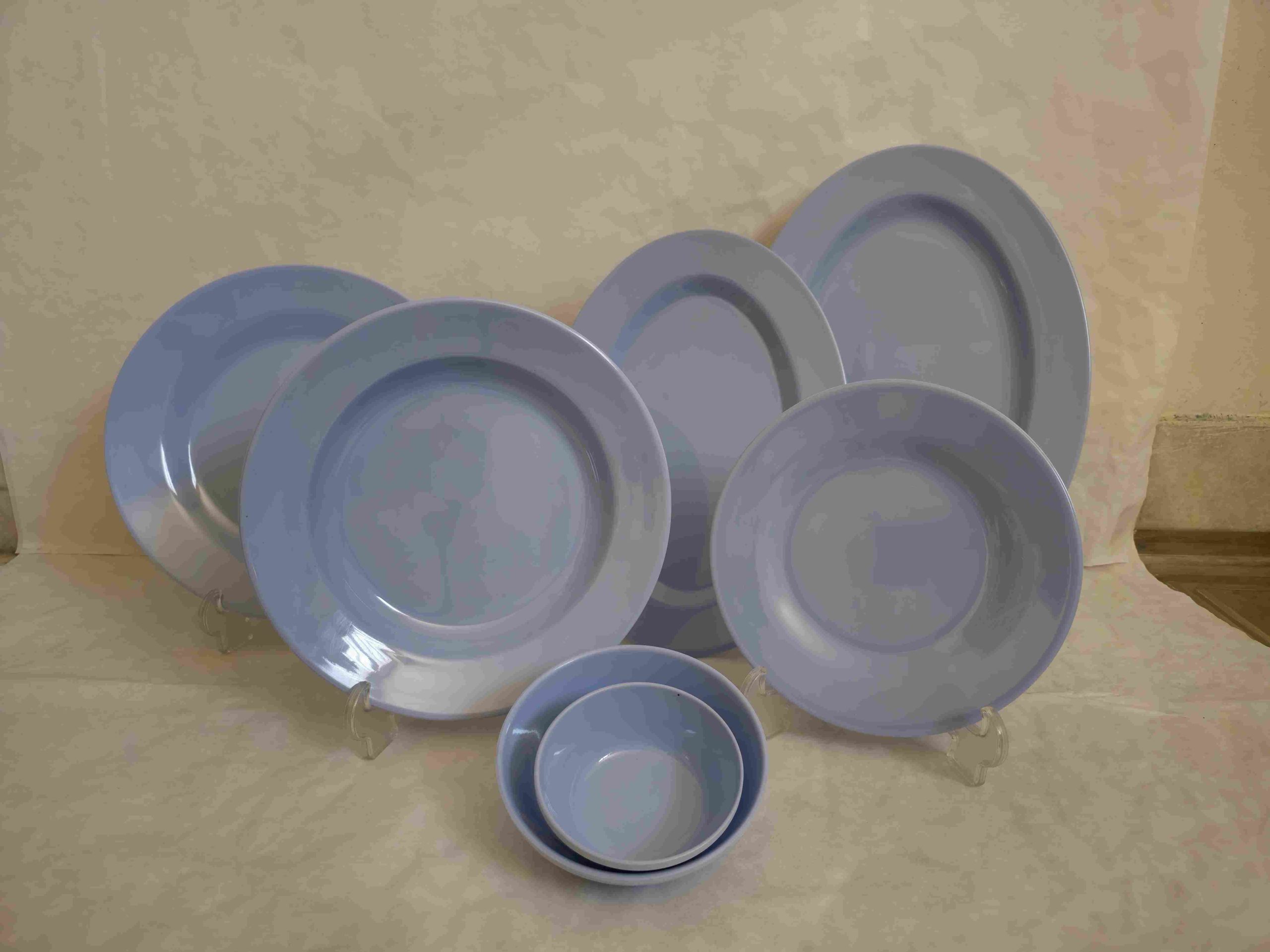 سرویس 35 پارچه گرد رنگ آبی