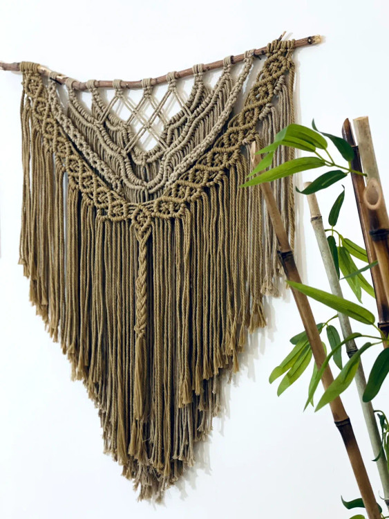 دیوارکوب مکرومه کد 322 برند گره چی و رنگ دلخواه