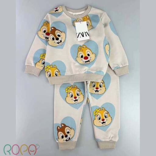 ست بلوز و شلوار توکرکی بچگانه Zara