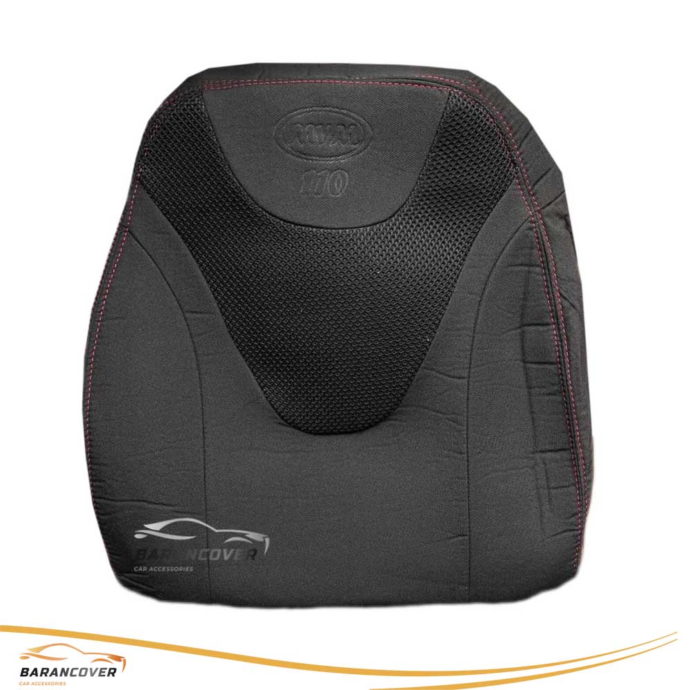 روکش صندلی ام وی ام  MVM 110 S پارچه رنگ مشکی دوخت قرمز
