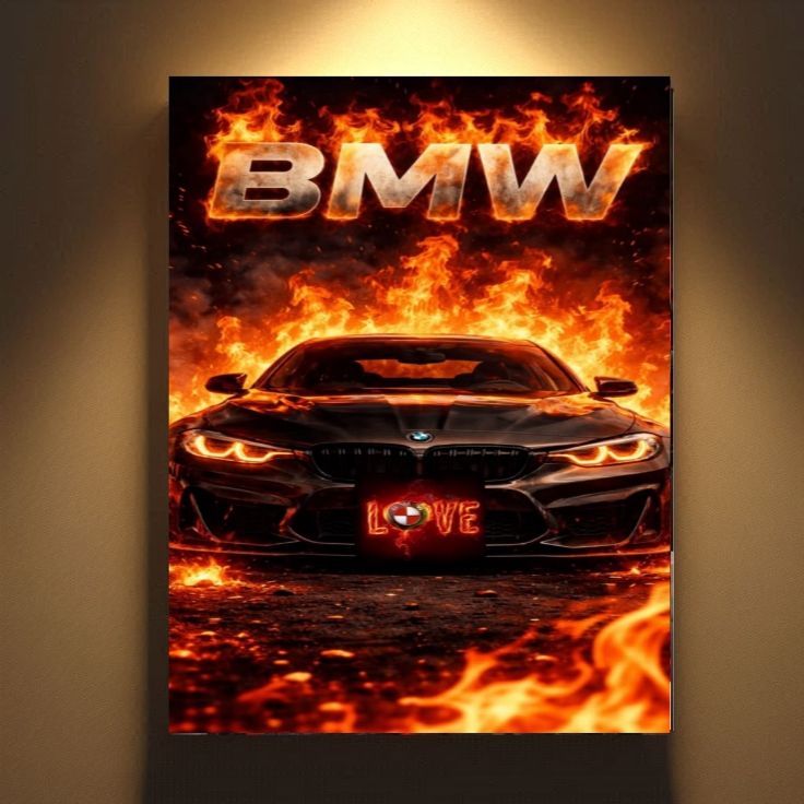 تابلو شاسی bmw طرح آتش