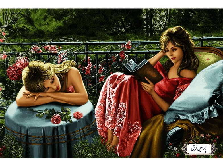 نخ و نقشه تابلو فرش طرح قصه گو - کد NC6361