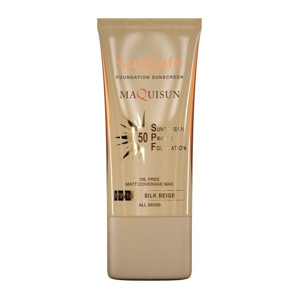 ضد آفتاب کرم‌ پودری بژ ابریشمی مکی‌ سان SPF50 شماره NW15 سان سیف