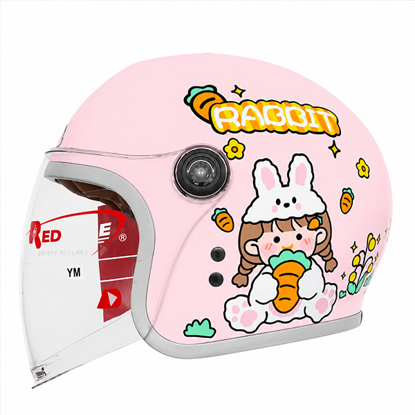 کلاه کاسکت ردلاین مدل 910 BRIGHT PINK / RABBIT