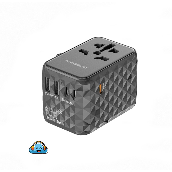 شارژر دیواری 65 وات پاورولوژی مدل Powerology Charger P65W3PD