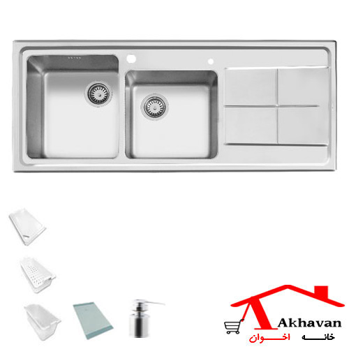 سینک ظرفشویی توکار کد 300 اخوان