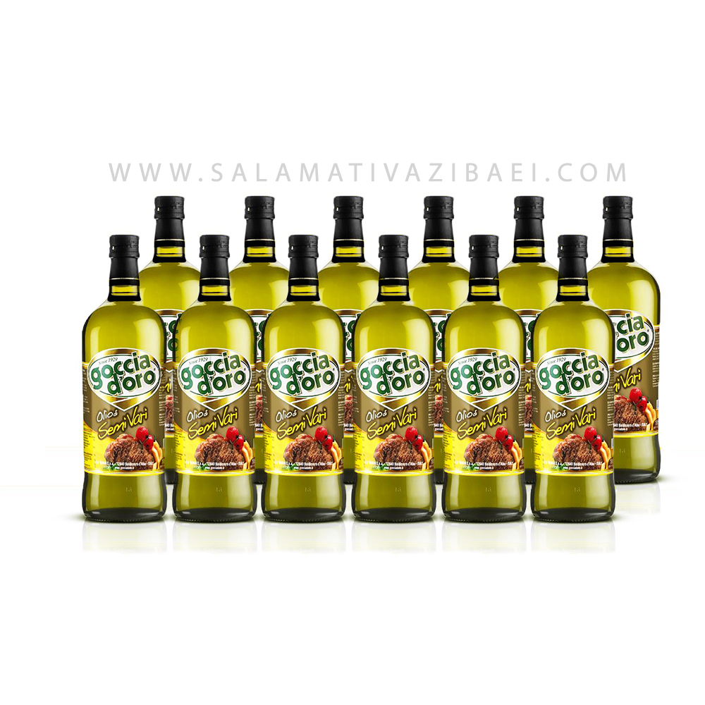 روغن مایع آفتابگردان و کلزا و سویا بدون پالم ایتالیا (میکس) پکیج 12 عددی- GOCCIA DORO