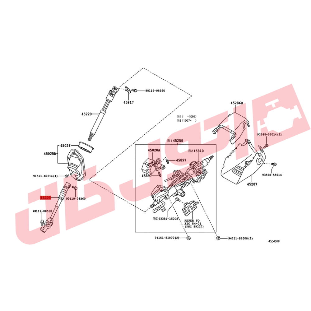 چهار شاخ فرمان پایینی لکسوس GX460 مدل 2015-2013