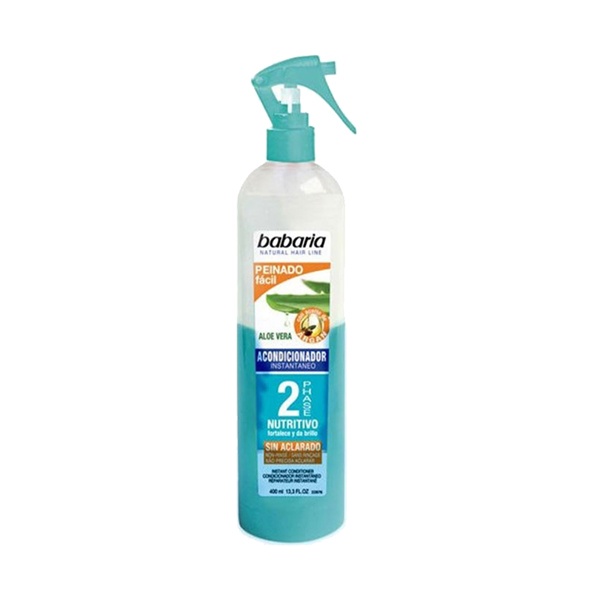 اسپری مو دو فاز باباریا آبی BABARIA ALOEVERA+ARGAN INSTANT CONDITIONER حجم 500ml