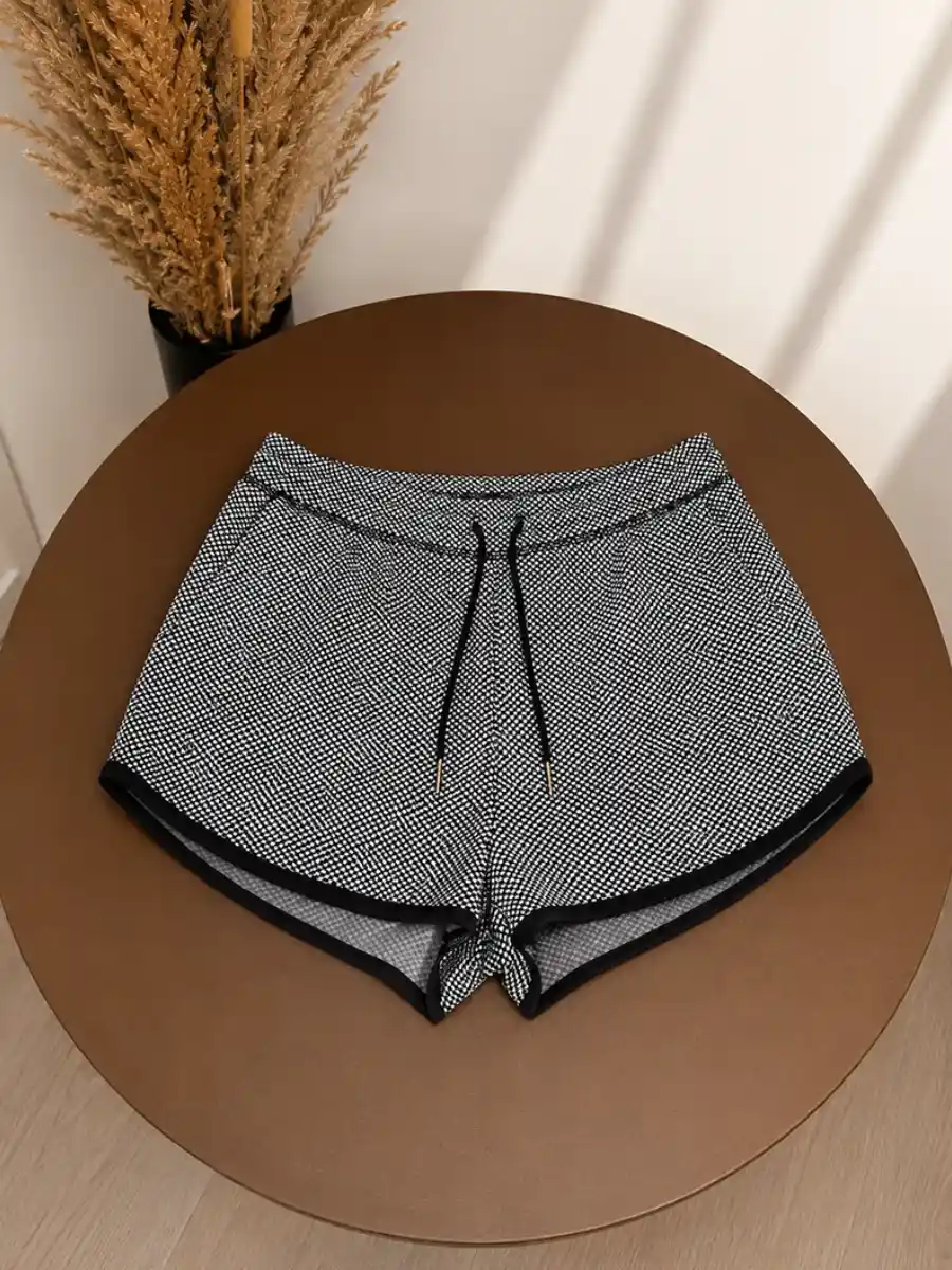 شورتک چهارخونه کمر گِت جیبدار