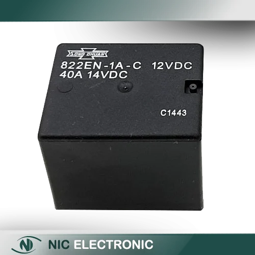 رله 12V قدرت تایوانی 6 پایه مارک SONG CHUAN کد 822EN-1A-C