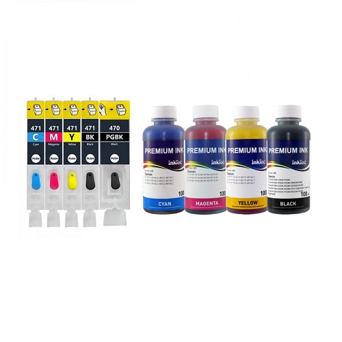 کارتریج قابل شارژ جوهرافشان MG-5740 کانن + جوهر 100cc اینکتک کره ای