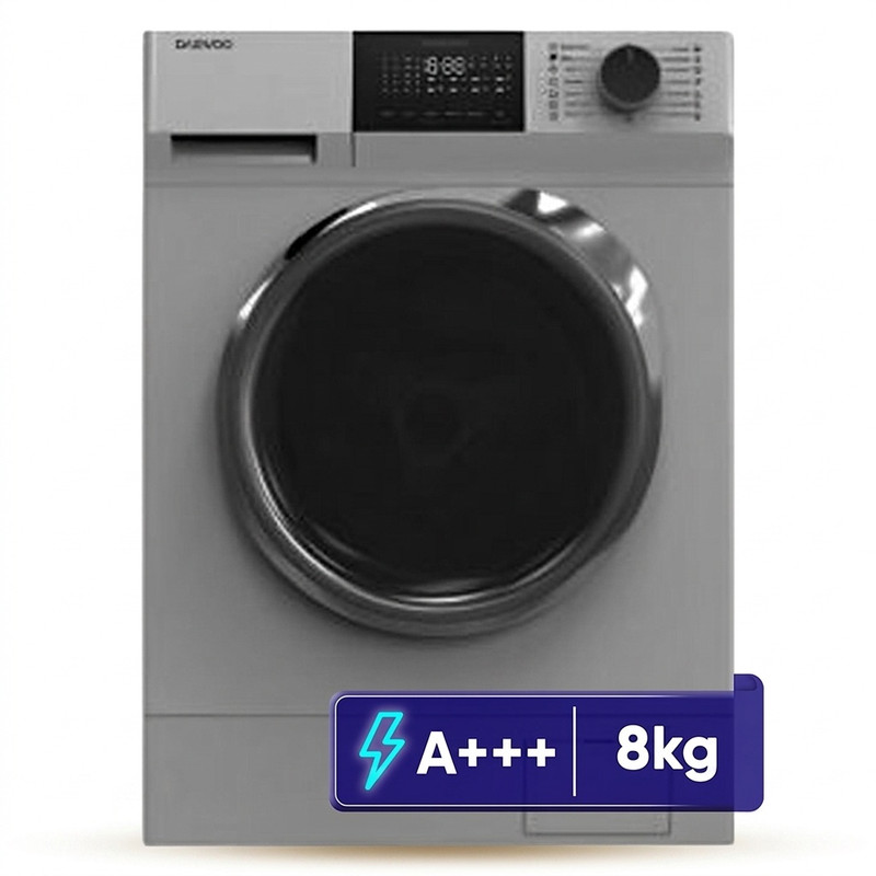 ماشین لباسشویی 8 کیلوگرم  اتوماتیک دوو مدل LM-811S - نقره ای