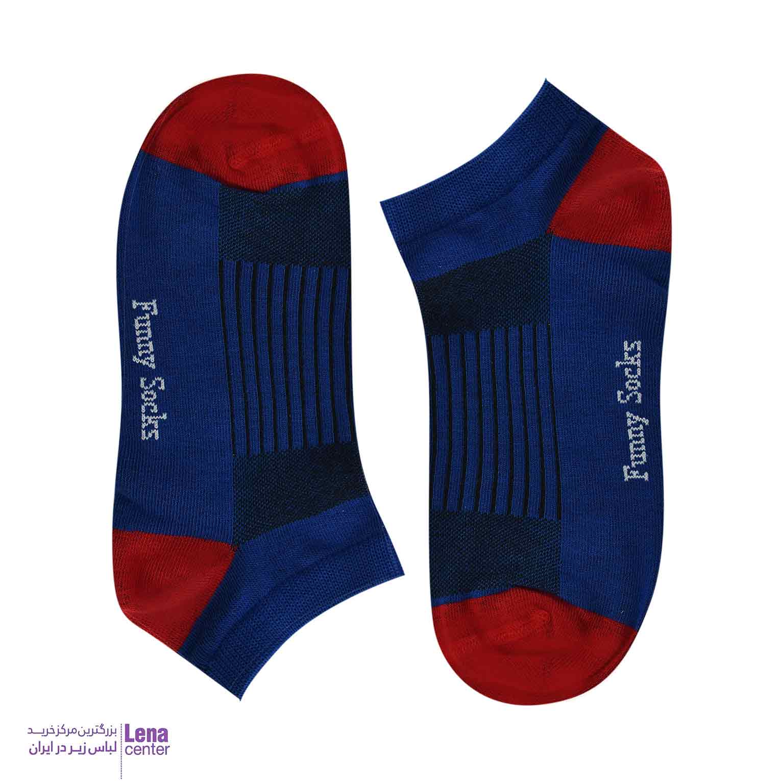 جوراب زنانه نخ پنبه مچی دورنگ