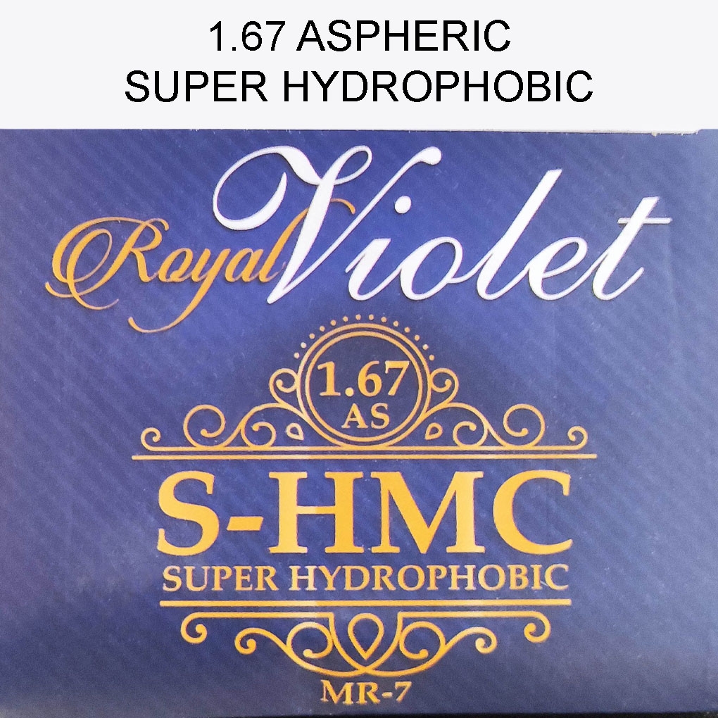 عدسی طبی shmc aspheric 1.67 رویال ویولت