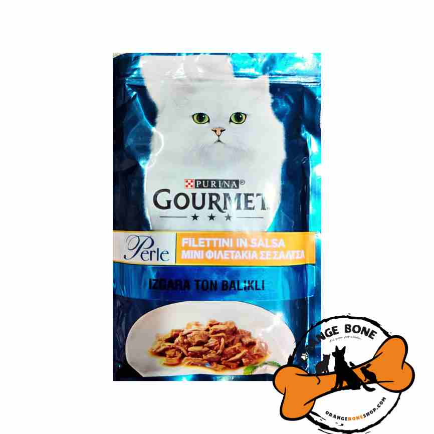 پوچ  گربه گورمت طعم ماهی در سس (85 گرم)