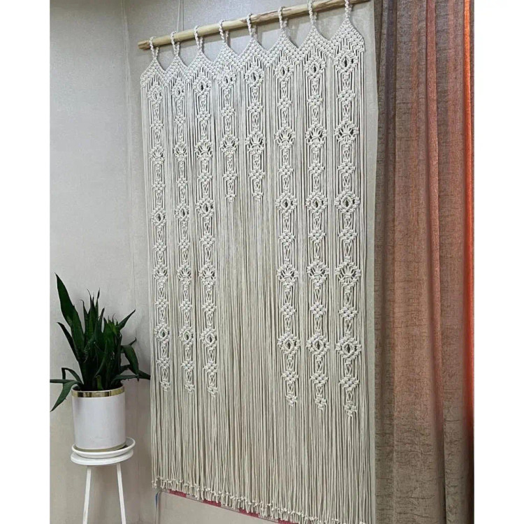 پرده مکرومه کد 165 برند گره چی و رنگ دلخواه