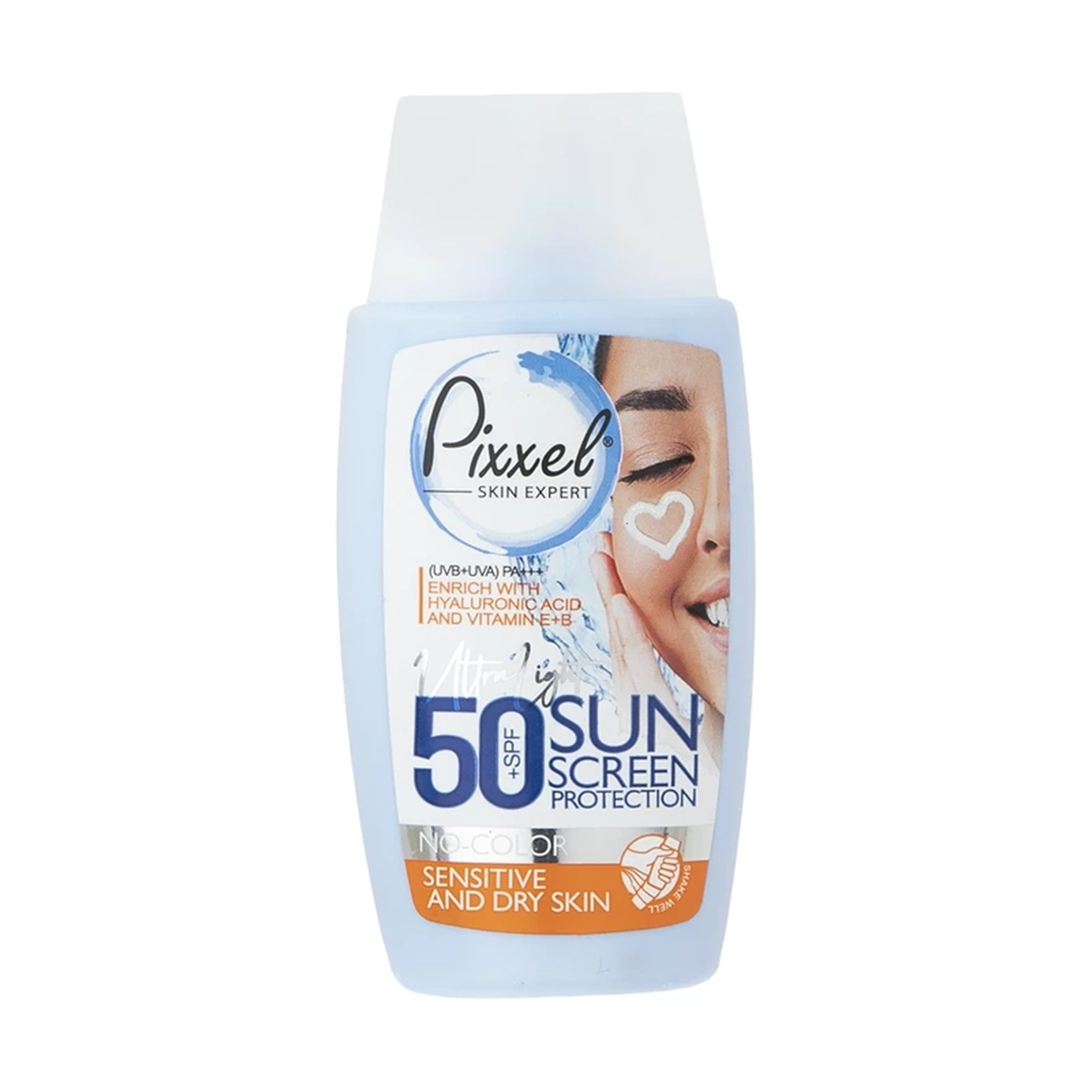 ضد آفتاب بی رنگ پیکسل SPF50 Sensitive (پوست نرمال تا خشک) انقضا 1406