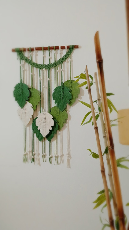 دیوارکوب مکرومه کد 114 برند گره چی و رنگ دلخواه