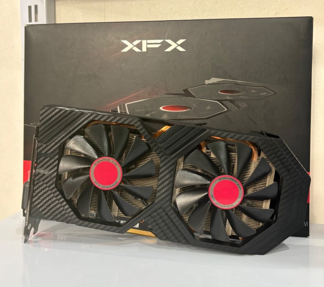 کارت گرافیک RX 580 XFX 8GB استوک در حدنو | پیچ پلمپ +کارتن سریال یکی