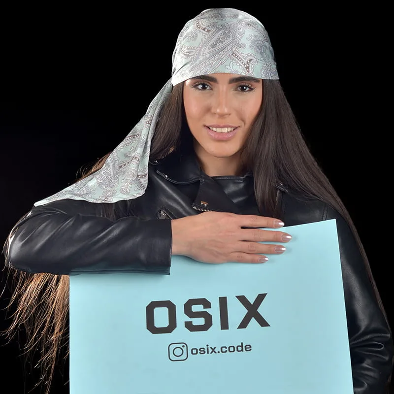 (Silky code scarf(my skyblue