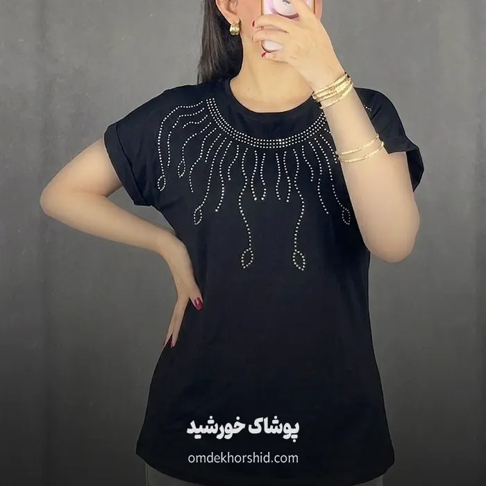 تیشرت کیمینو نگین دار