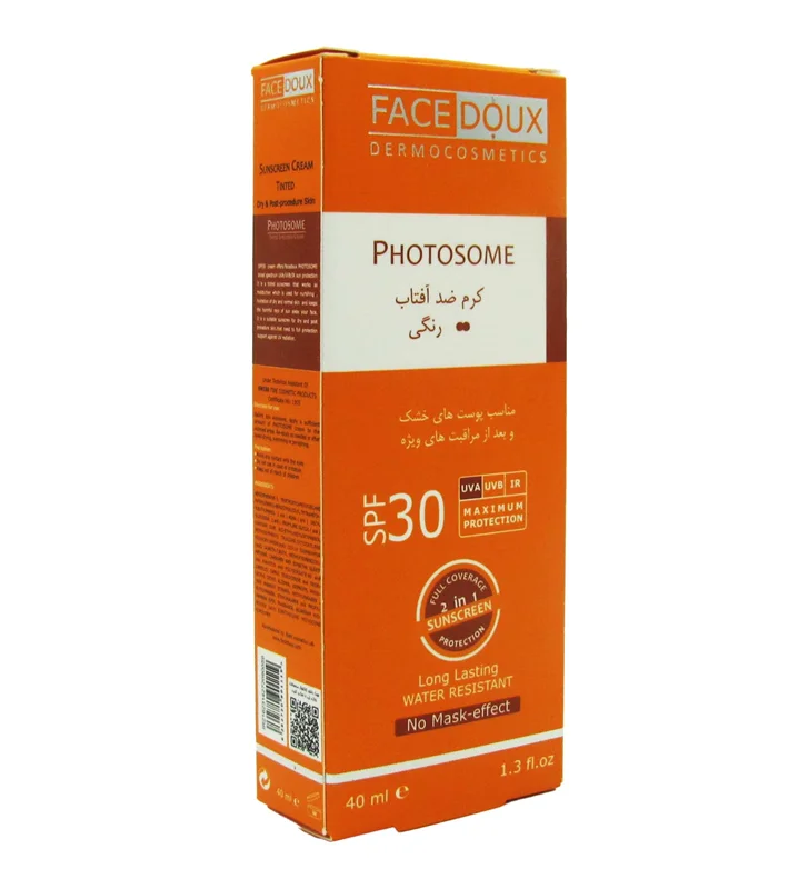 کرم ضد آفتاب رنگی فوتوزوم SPF 30 بژ روشن 02 فیس دوکس