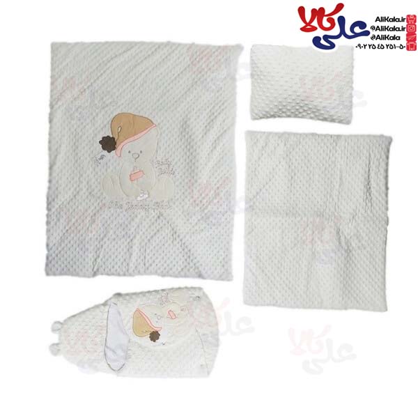 سرویس خواب مخمل پگاسوس طرح خرس و شیشه شیر