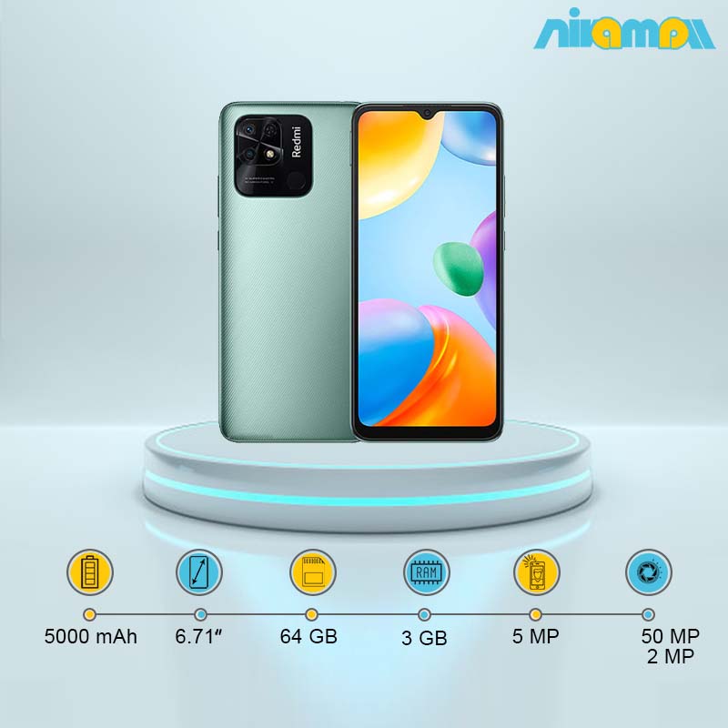 گوشی موبایل شیائومی مدل Redmi 10C دو سیم کارت ظرفیت 64گیگابایت و رم 3گیگابایت