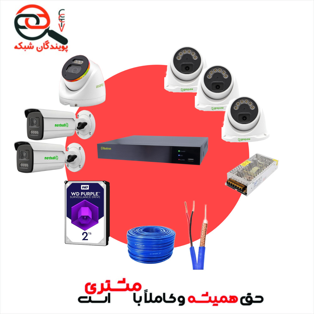 پکیج 6 عددی دوربین مداربستهTVI آلباترون(فروشگاه)