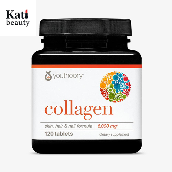 تقویت کننده کلاژن یوتئوری اصل تقویت مو ، ناخن و بدن ا Youtherory Collagen + Biotin Skin & Hair & Nailدارای ویتامین C حاوی 120عدد-اناژ
