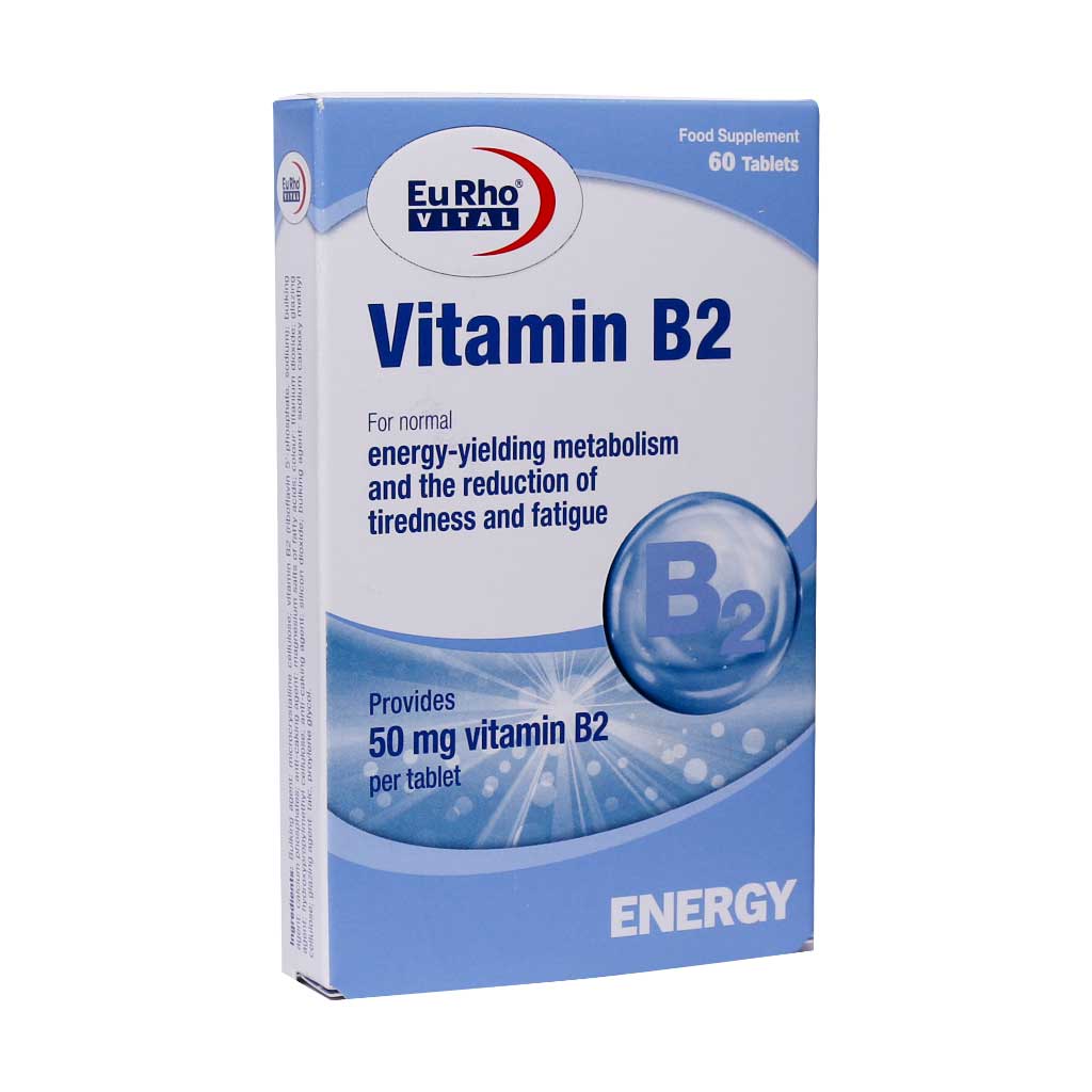 قرص ویتامین ب B2 یوروویتال 60 عددی