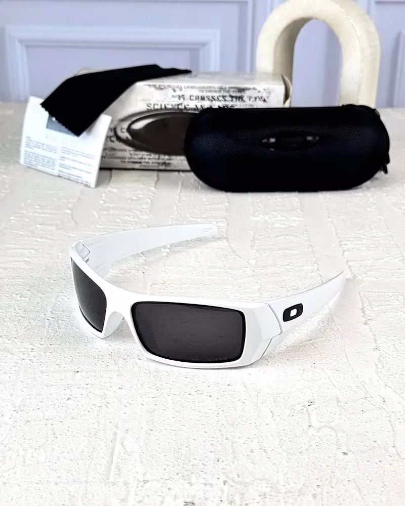 عینک ورزشی اسپرت اوکلی مدل OAKLEY OO9014 (SL) - فريم سفيد عدسي مشكي